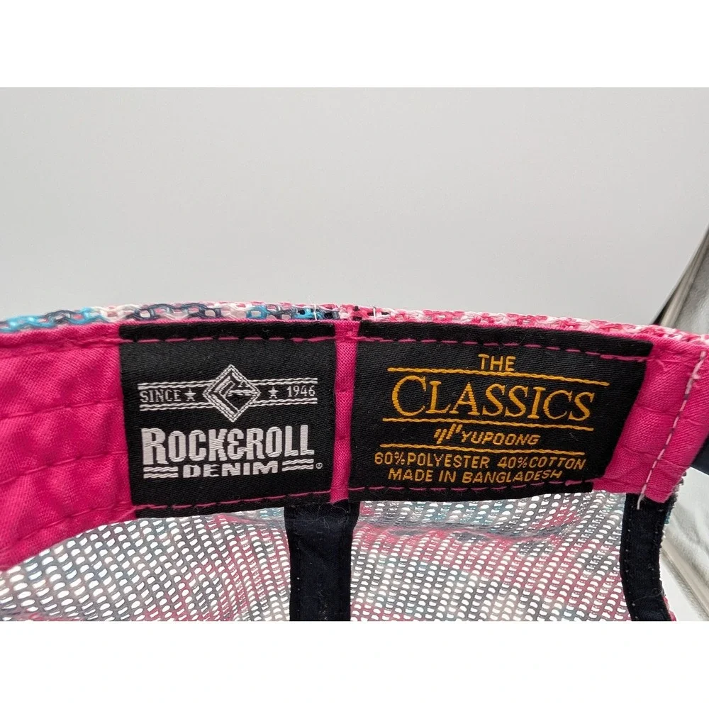 Rock and Roll Cowgirl Womens Southwestern Mesh Snapback Trucker Hat Brown Pink